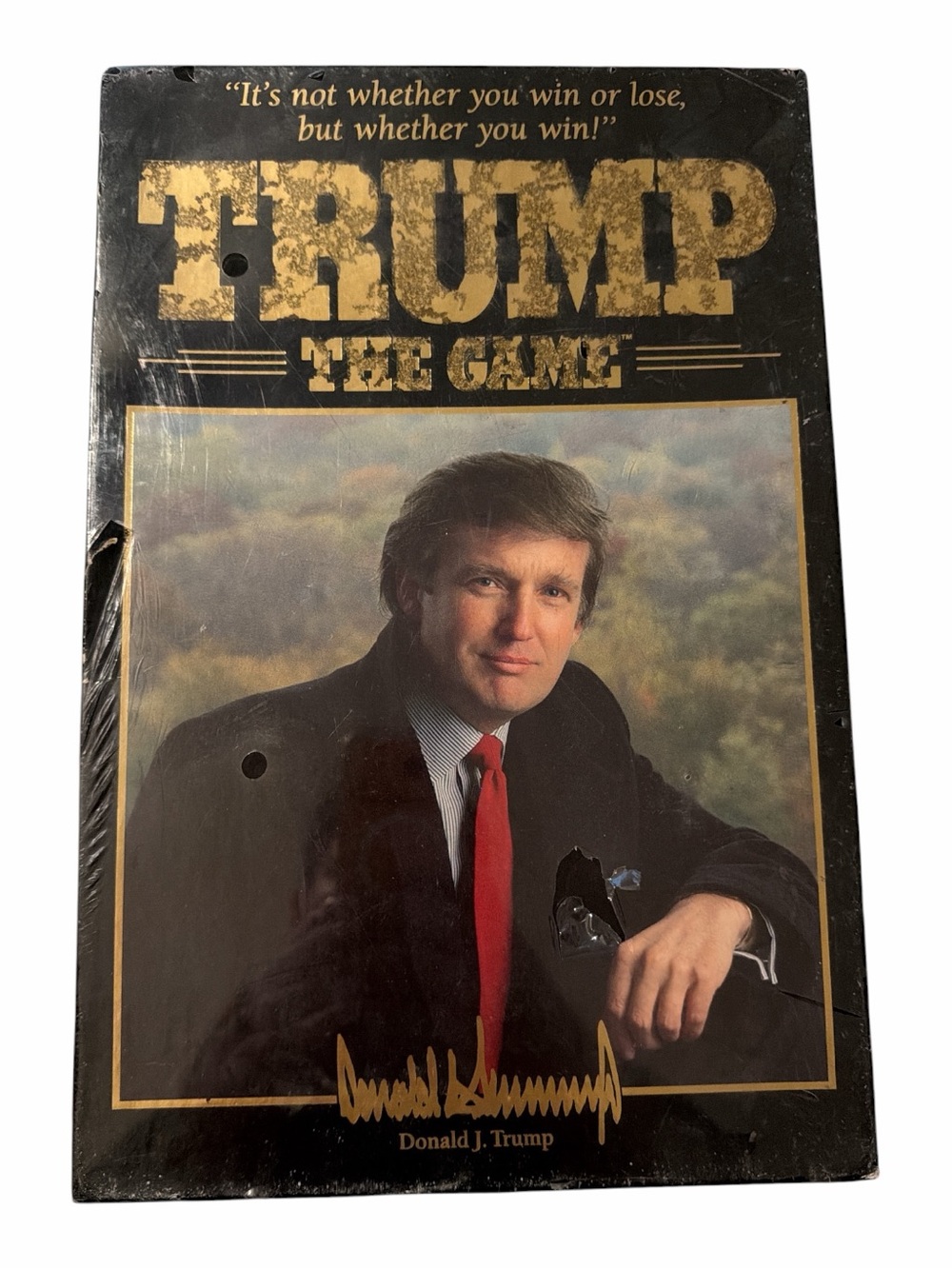 New vintage Milton Bradley Trump The Game 1989 Complete Board Game toys r us tag